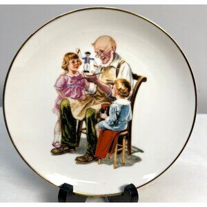 Norman Rockwell "The Toy Maker" Collectible Plate 1984 Decorative Art